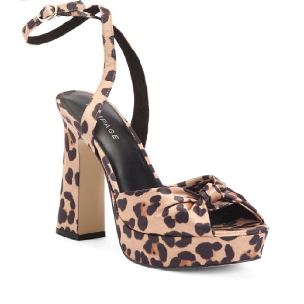 Women's Rampage Platform Dress Heels Leopard Cheetah Print